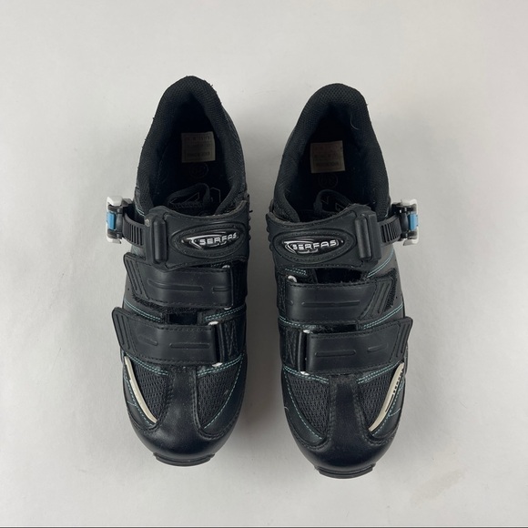 Serfas Astro Womens Cycling Shoes Black Clip On Size 6.5 - Picture 5 of 9